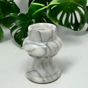 Gailstyn Sutton Vintage Genuine Marble Pedestal Taper Candle Holder